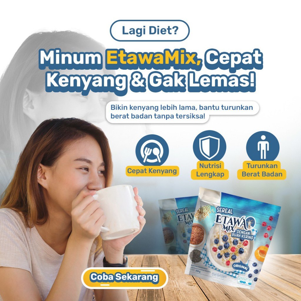 

Sereal EtawaMix 300g – Susu Kambing + Buah Kering | Sarapan Sat-Set, Energi Seharian, Tinggi Kalsium