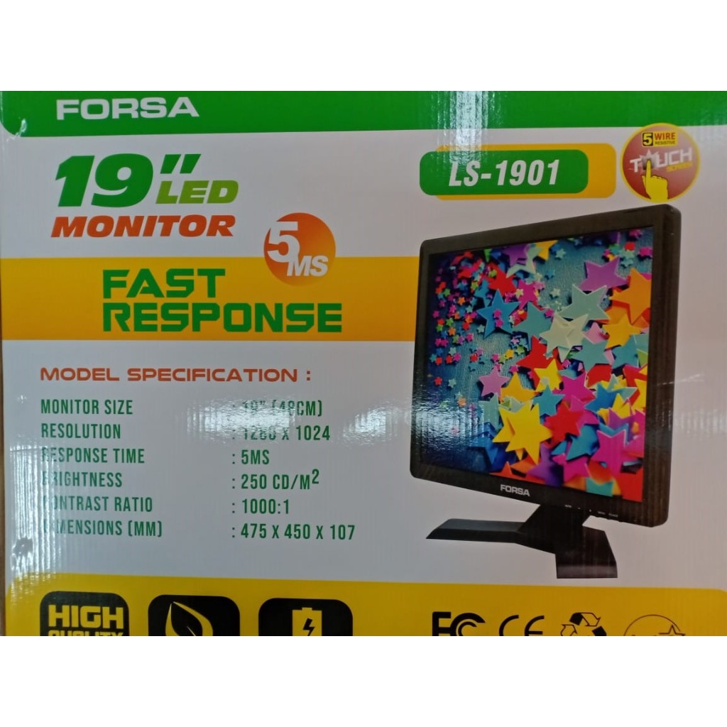 Monitor Square 19" Touchscreen FORSA LS-1901 HDMi VGA