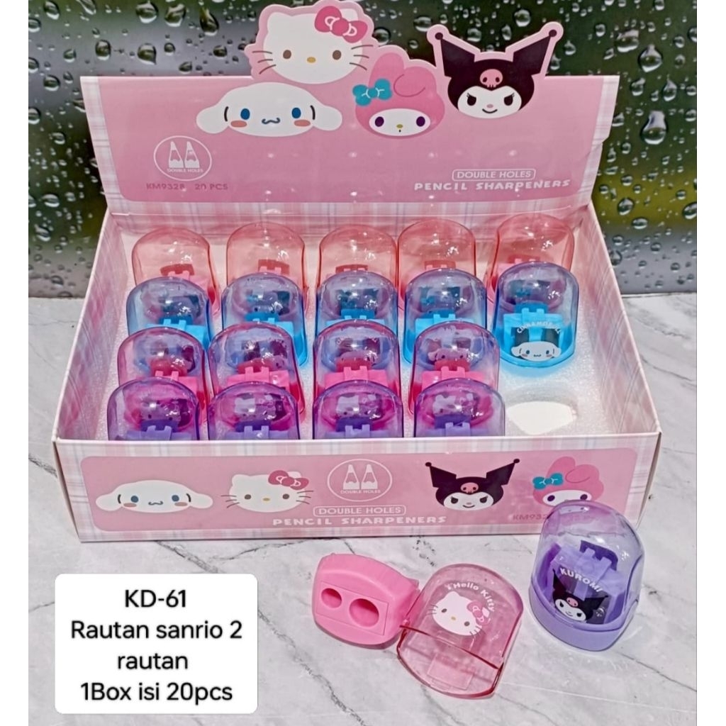

1 BOX RAUTAN SANRIO 2 LUBANG ISI 20