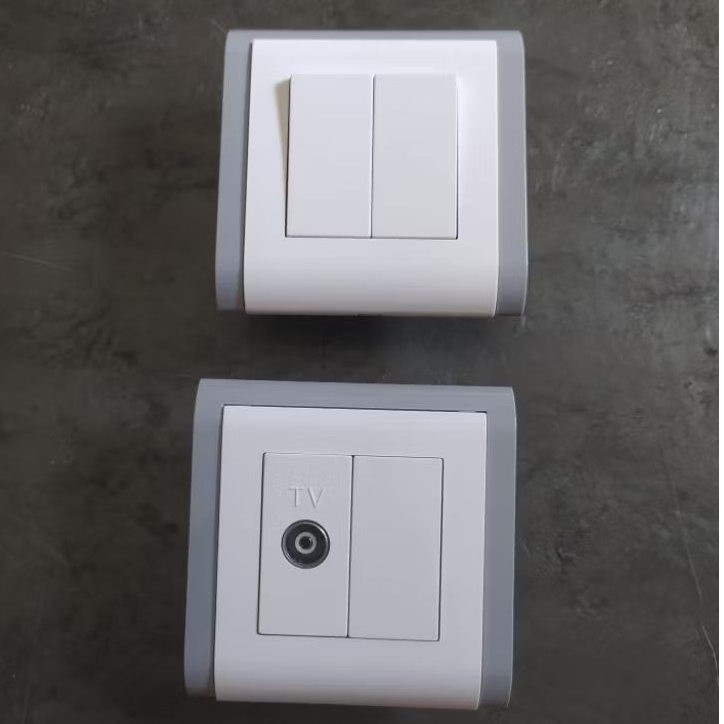 Saklar Seri Double / Stop Kontak Socket TV Voltama