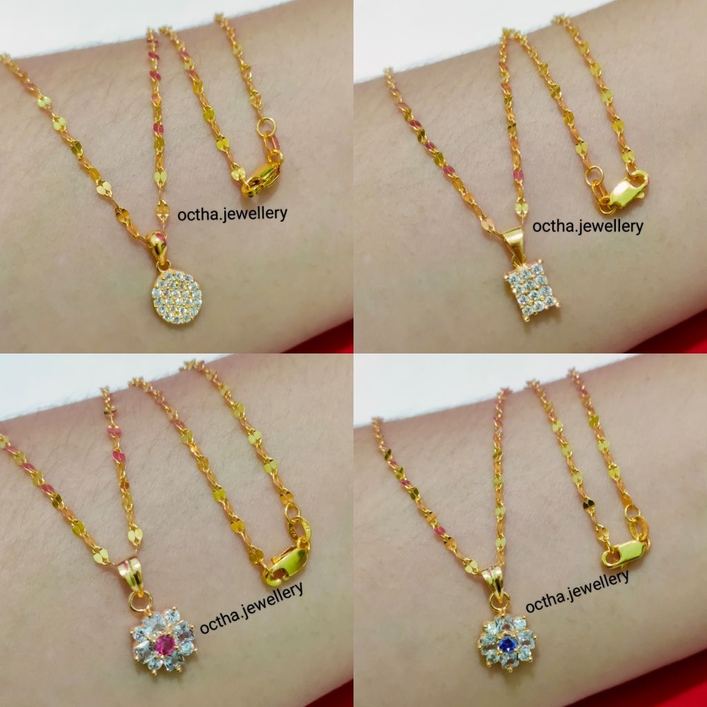 KALUNG BIJI TIMUN/TOSCANO DEWASA PERAK 925 ASLI LAPIS MAS