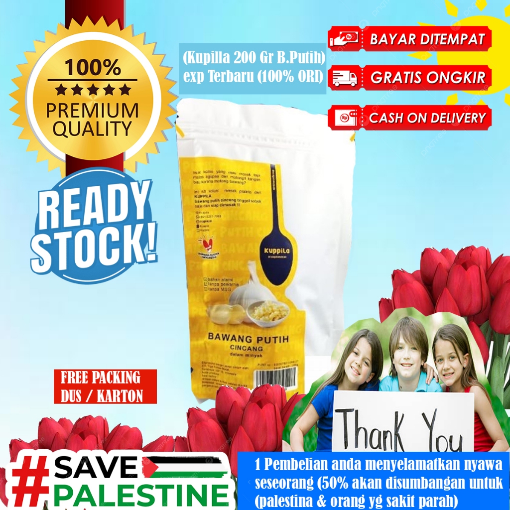 

Kuppila - Bawang Putih Cincang dalam Minyak (pouch 200g) - bawang putih ASLI bukan bawang bubuk