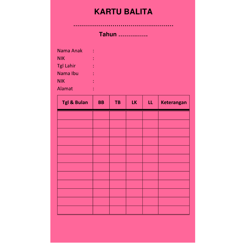 

KARTU BALITA
