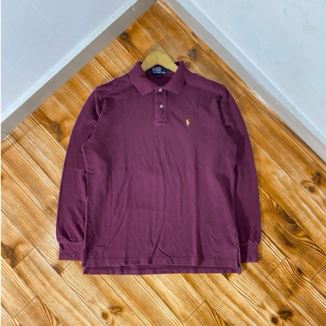 POLO LONGSLEEVE RL MAROON SECOND