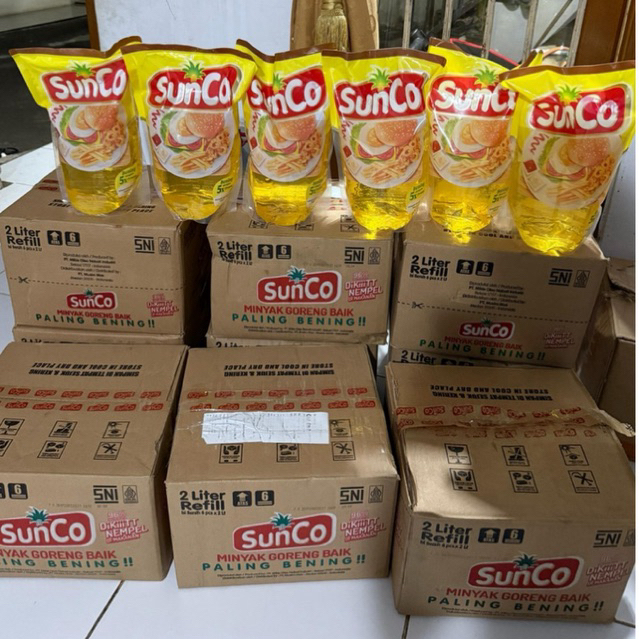 

MM1 PROMO! SUNCO 1 DUS isi 6 pouch SUNCO Minyak Goreng Cooking Oil Refill 2 Liter