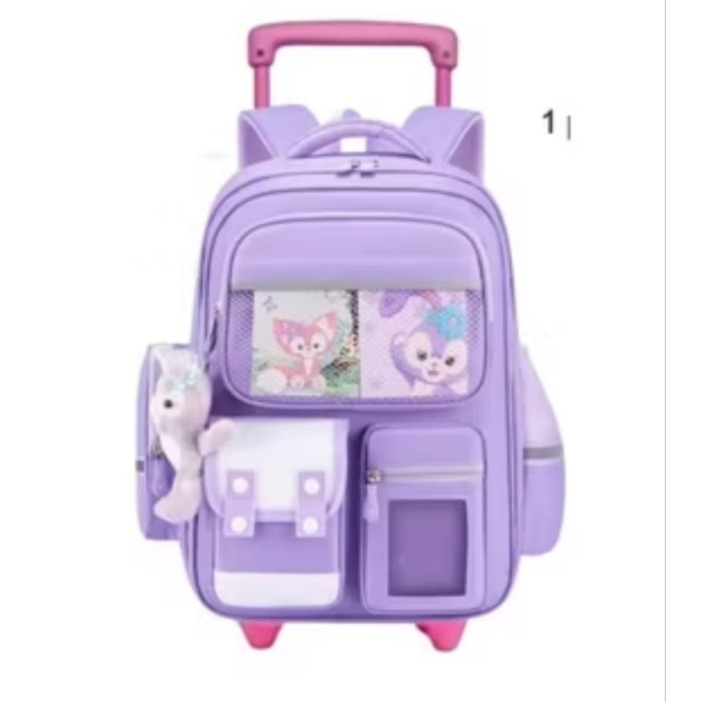 DISKON BBS TAS TROLI ANAK PEREMPUAN SD TAS DORONG RODA POLOS TAS PUNGGUNG ANAK PEREMPUAN