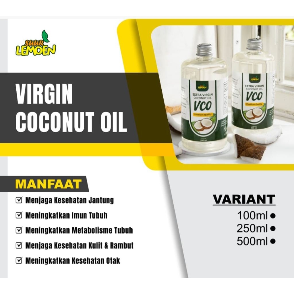

VCO 500ml - EXTRA VIRGIN COCONUT OIL
