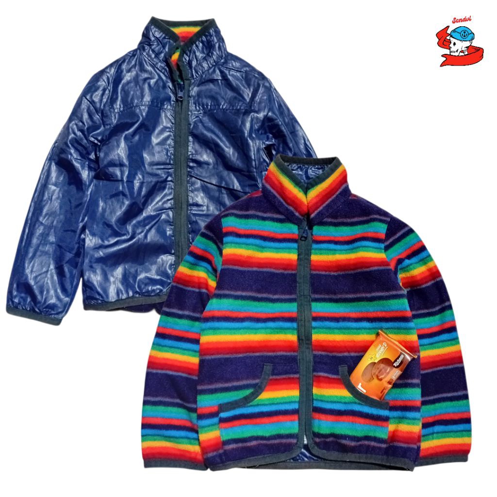 back number kids reversible fleece jacket