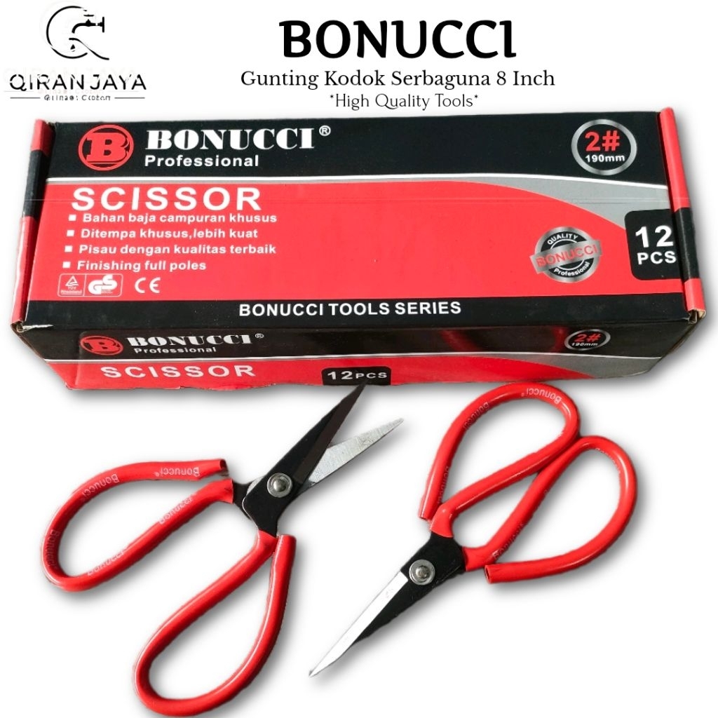 

BONUCCI Gunting Kodok Serbaguna 8 Inch Gunting Kain