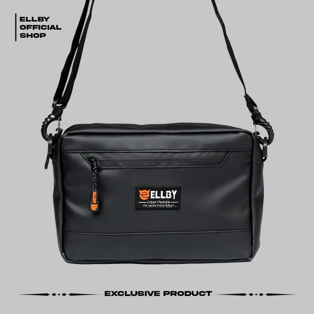 Tas Selempang Pria Hitam Handbag Bahan Anti Air