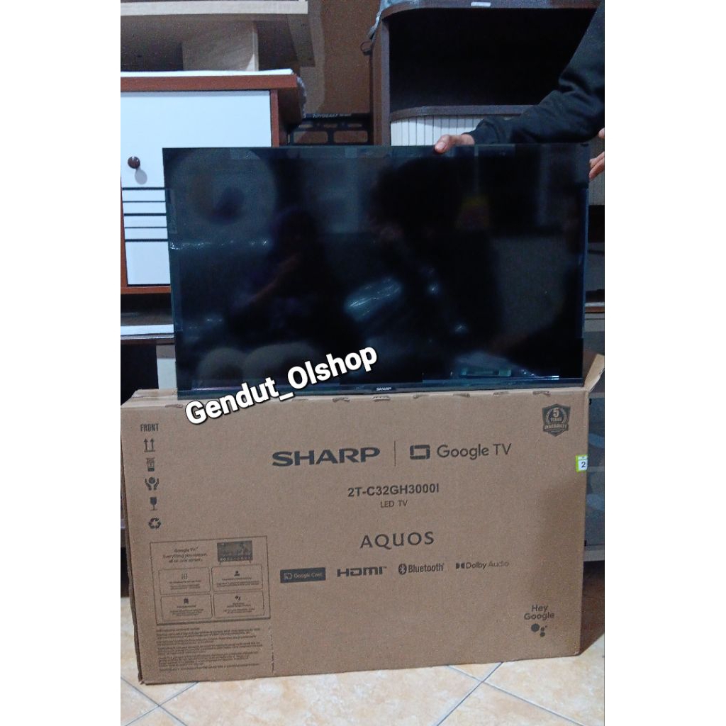 (Khusus Wilayah Kota Palembang) TV Sharp 32inch, Google TV SHARP, LED TV 32 INCH SHARP 2K GOOGLE TV 