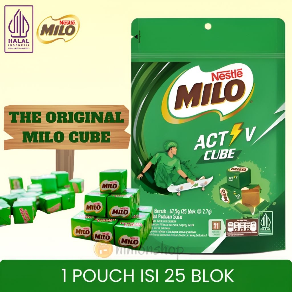 

Milo Activ Cube Pouch 67.5gr isi 25 blok