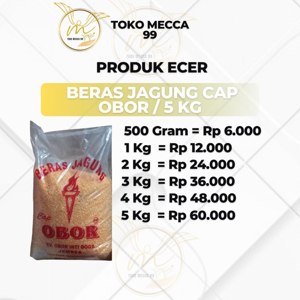 

BERAS JAGUNG / CAP OBOR / 500 gram - 5 Kg
