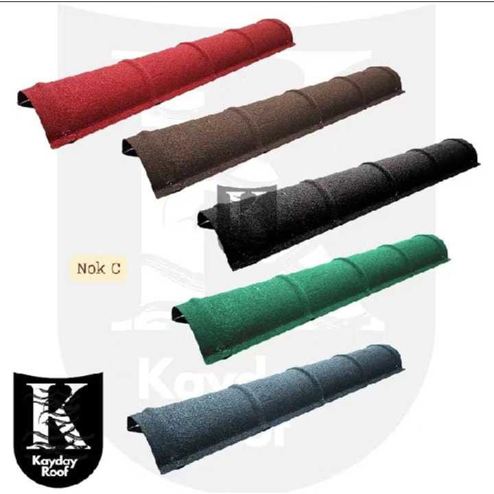 Genteng Nok Type C / Karpus / Wuwungan Atap Genteng Metal Pasir Warna warni