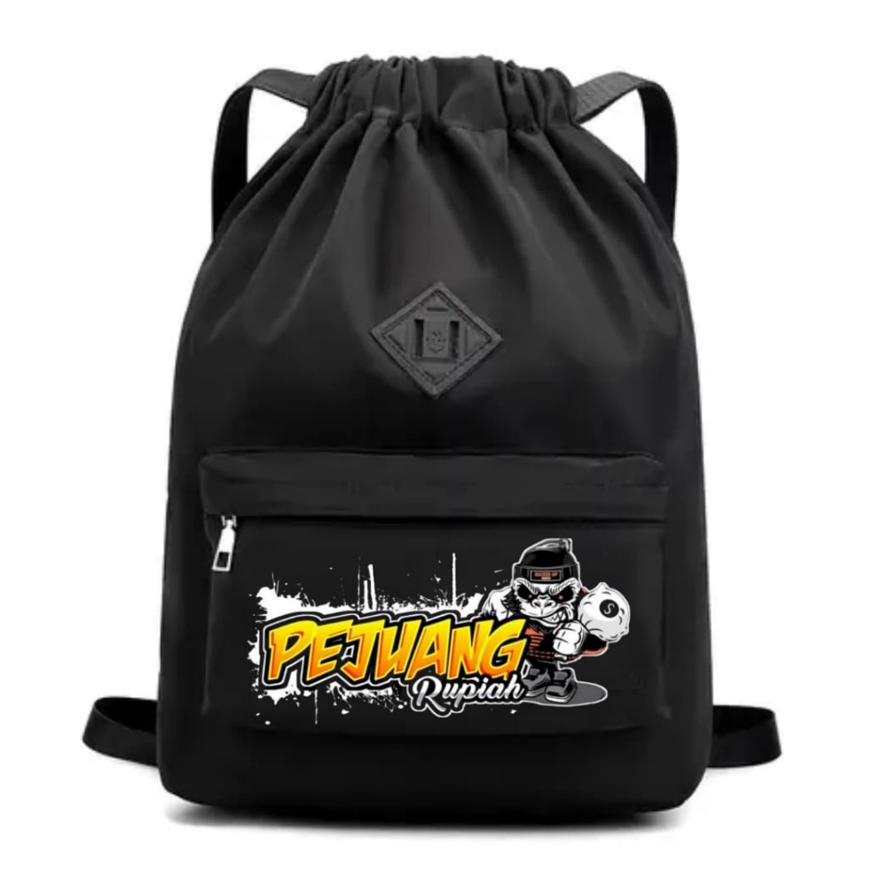 KODE J48X Tas Serut  string bag gambar  Tas olahraga multifungsi  Tas gendong pria wanita