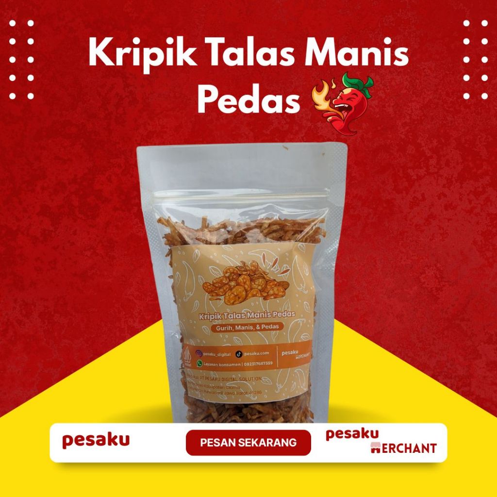 

Kripik Talas Pedas Manis Gurih [150gram]