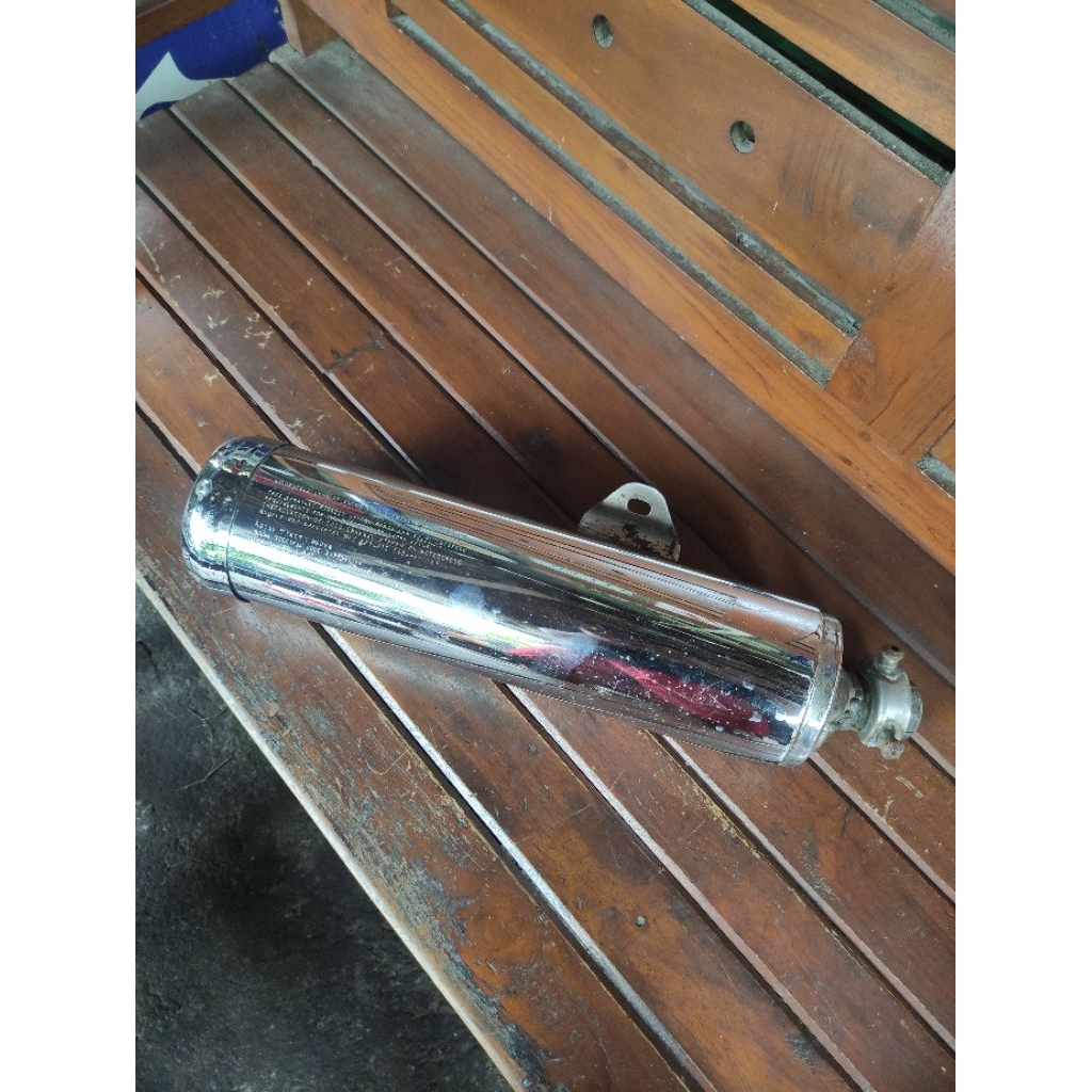 silincer knalpot ninja 250 karbu chrome original