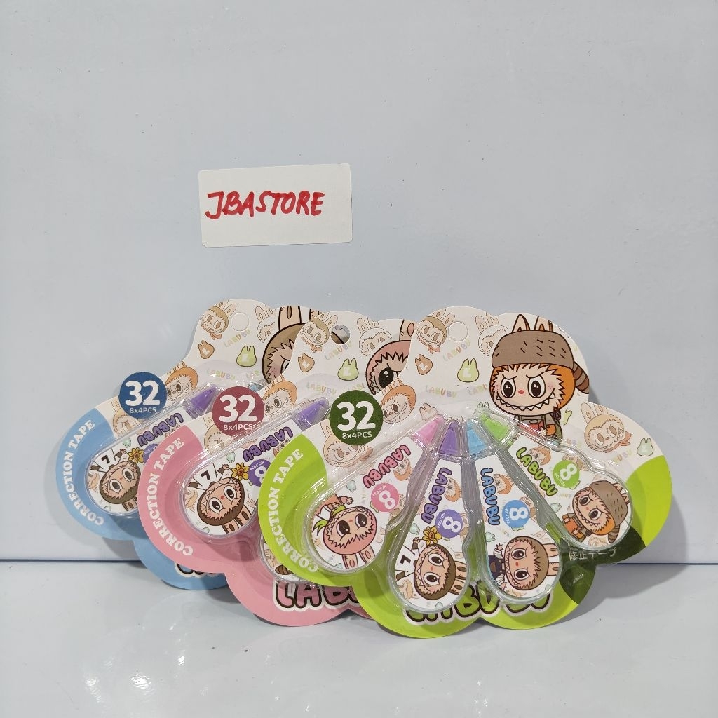 

1 Set Correction Tape Tipex Kertas Labubu isi 4 Pcs