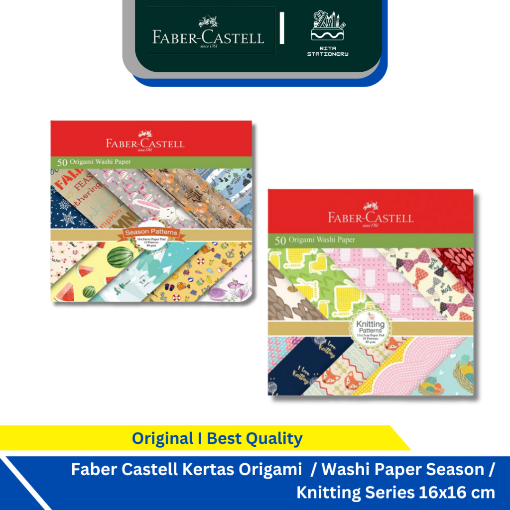 

Kertas Origami Faber Castell / Washi Paper Season / Knitting Series 16x16 cm