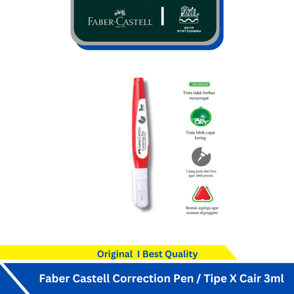 

Faber Castell Correction Pen 3ml / Tipe X Cair Mini - Satuan