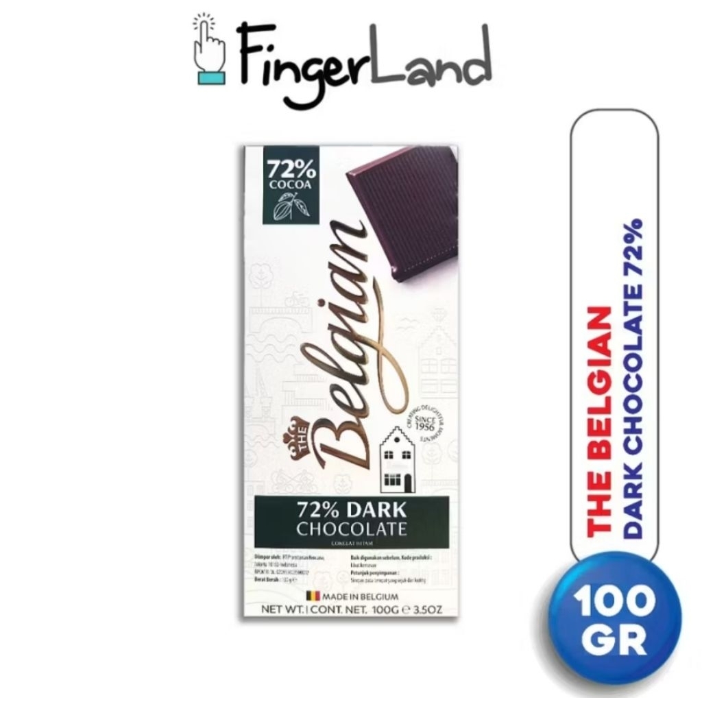 

THE BELGIAN Chocolate No Sugar Added Chocolate with almonds, 72% Dark Chocolate 100 gr