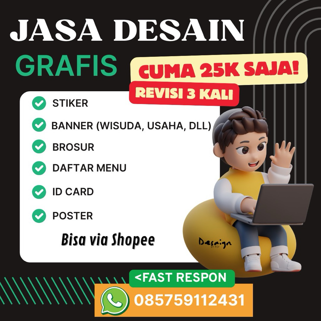 Jasa Desain Banner Sidang/Wisuda (Bisa Custom)