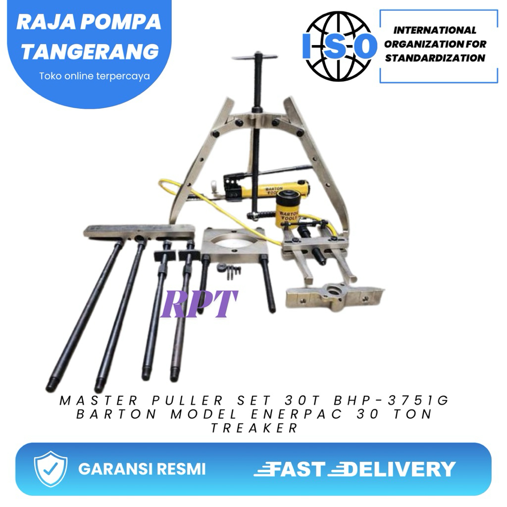 Master Puller Set 30T BHP-3751G BARTON model Enerpac 30 Ton Treaker