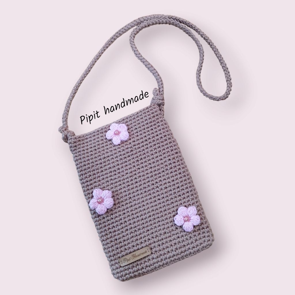 tas hp rajut/tas rajut