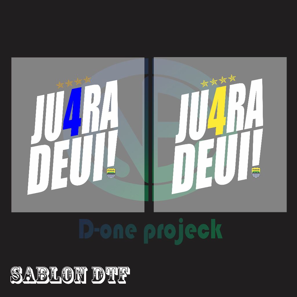 

Sablon Setrika DTF gambar PERSIB BANDUNG Juara Deui! Ukuran Besar 20cm