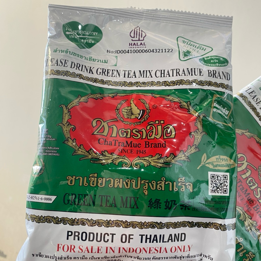 

Thai Green Tea Chatramue Brand Teh Hijau exp 2027 | 200gr