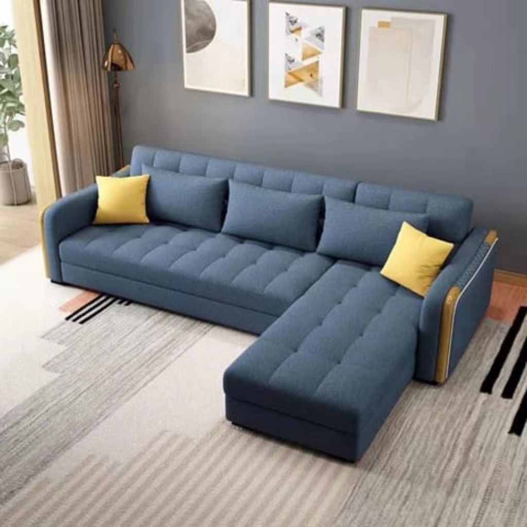 Sofa Ruang Tamu modern sofa minimalis terbaru sofa kursi tamu kekinian sofa L Shape free bantal