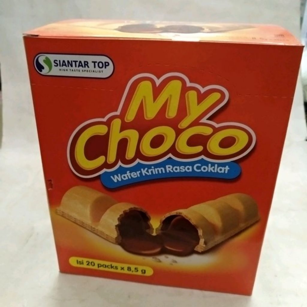 

Coklat My Choco Wafer krim rasa coklat Siantar Top (1 box isi 20)