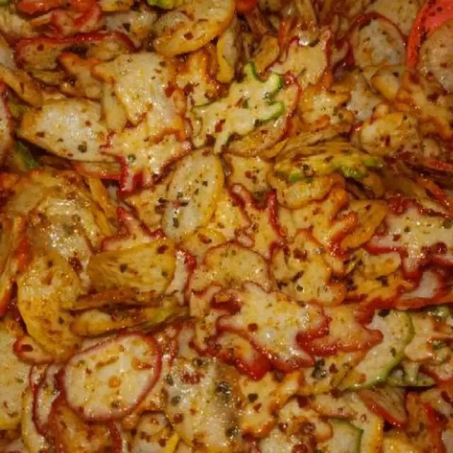 

Seblak kering bintang pelangi pedas