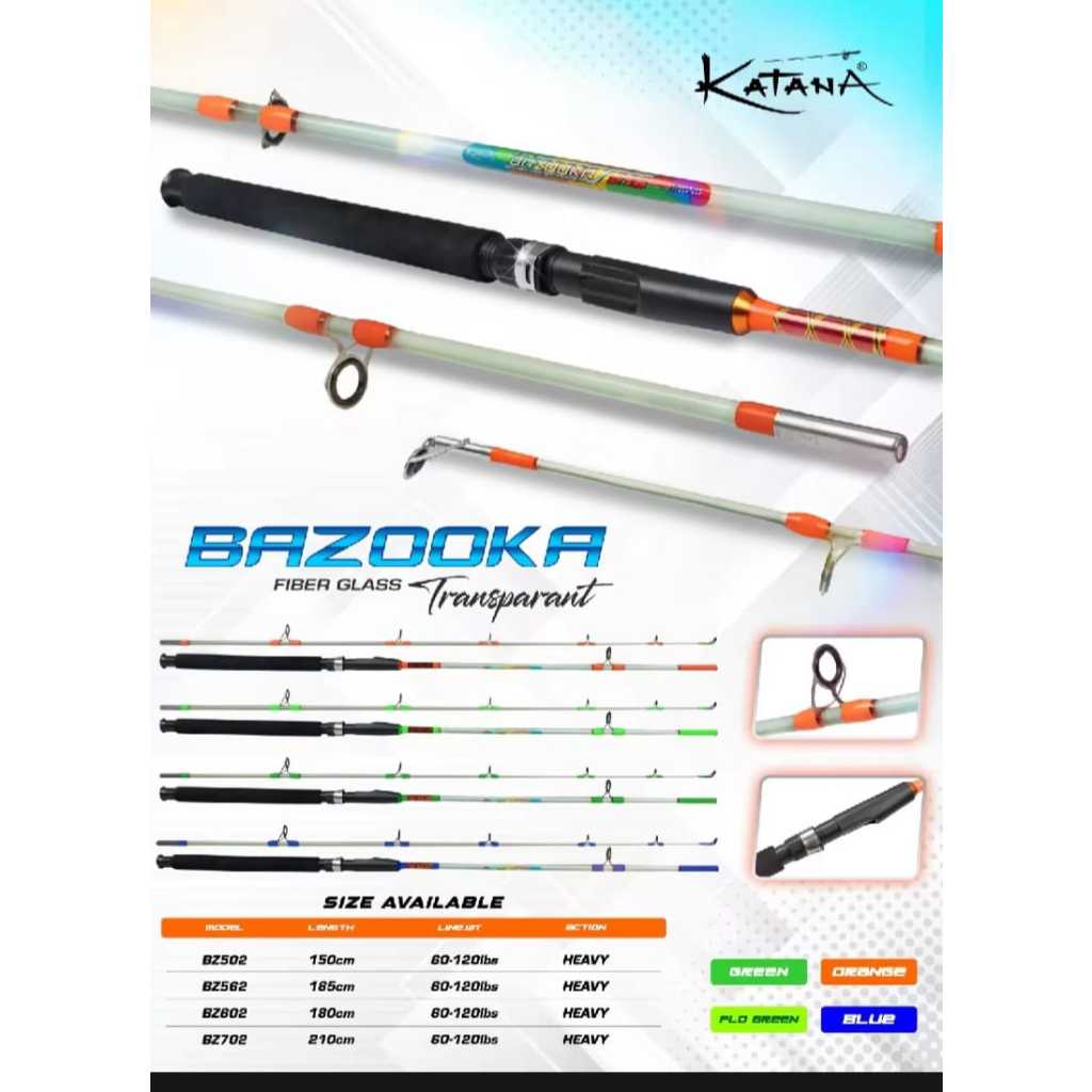 Joran Fiber Katana Bazooka Fiber Glass Transparant 150-210