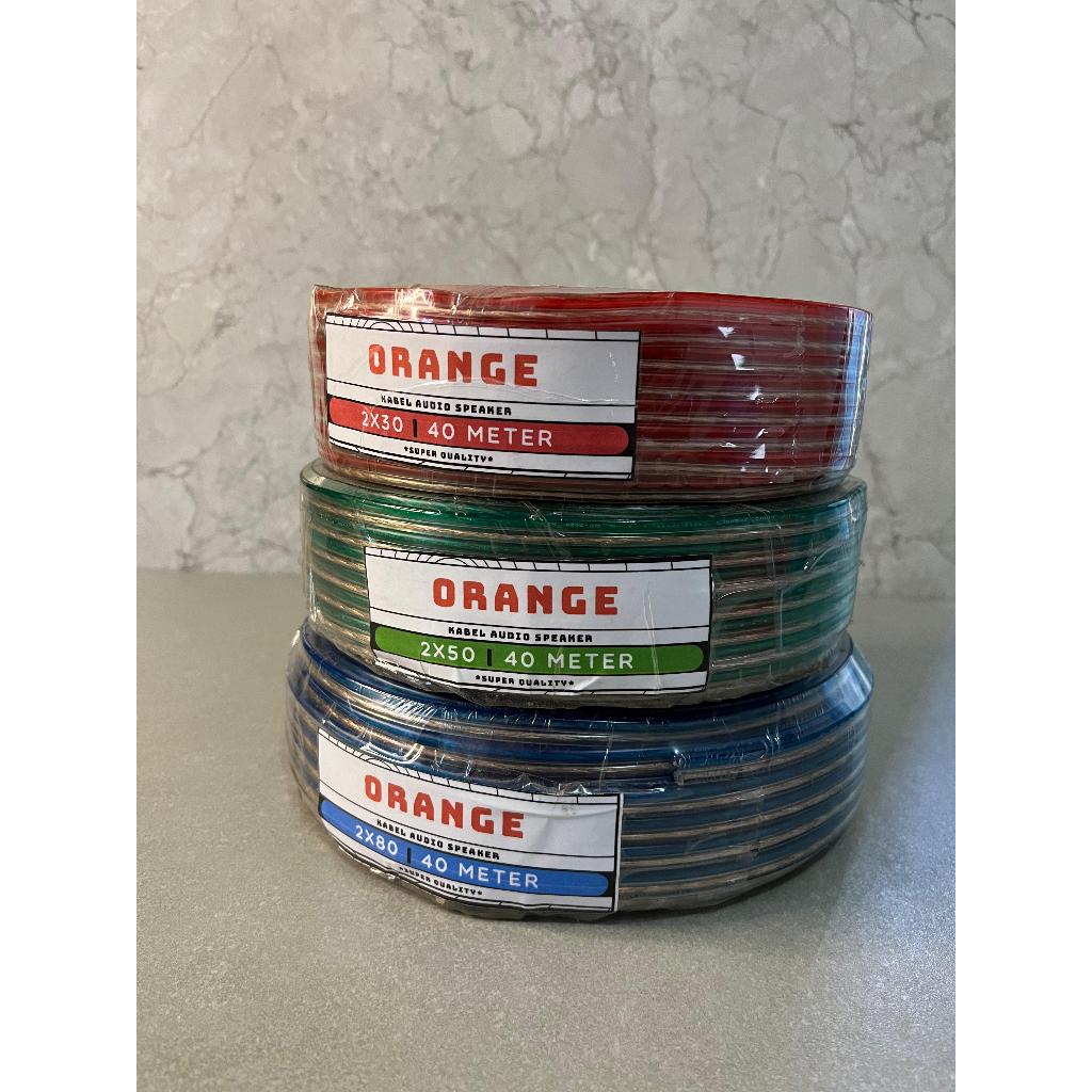 KABEL TRANSPARANT ORANGE 2x80 / 40 Meter Transparan / KABEL TRANSPARAN 2 X 50 (40 METER) / KABEL TRA