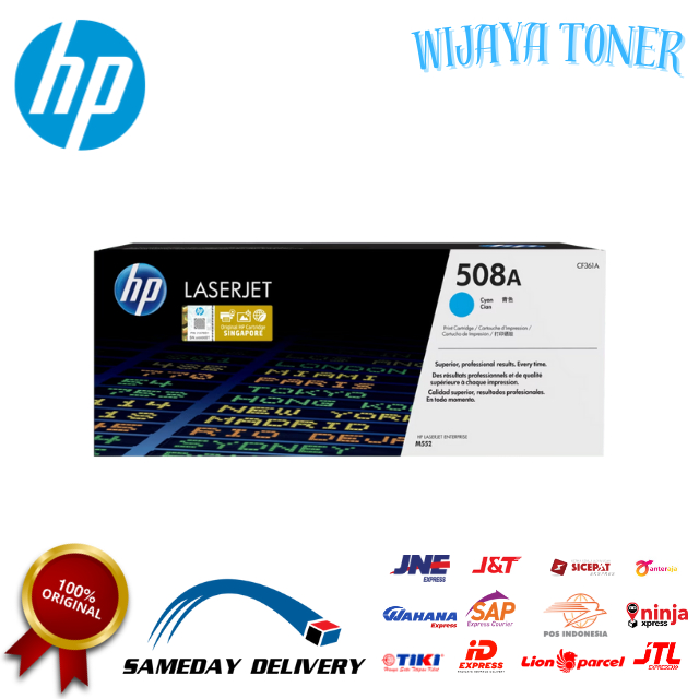 Toner HP 508A Cyan Original (CF361A) - Warna Biru Printer M553 / M577