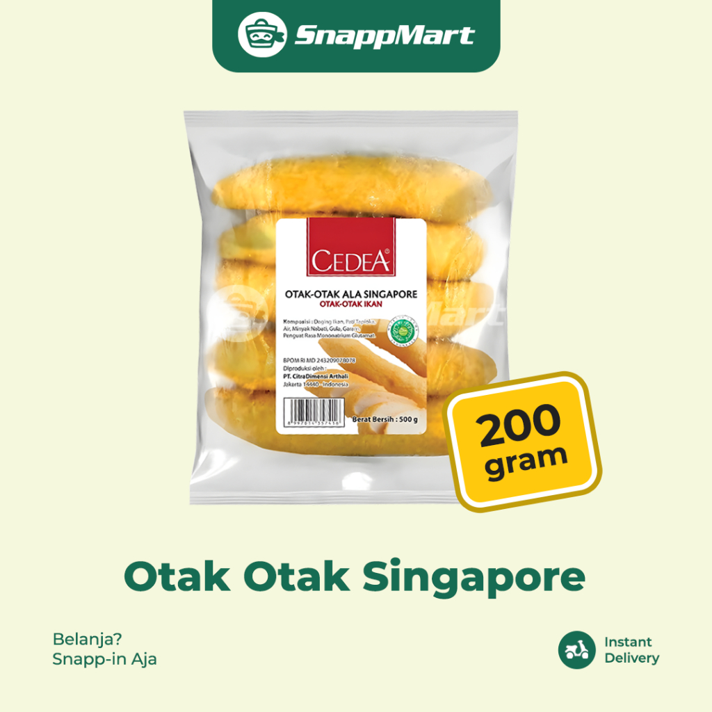 

Cedea Otak Otak Singapore (200 gram) - INSTANT / SAMEDAY - Frozen Food