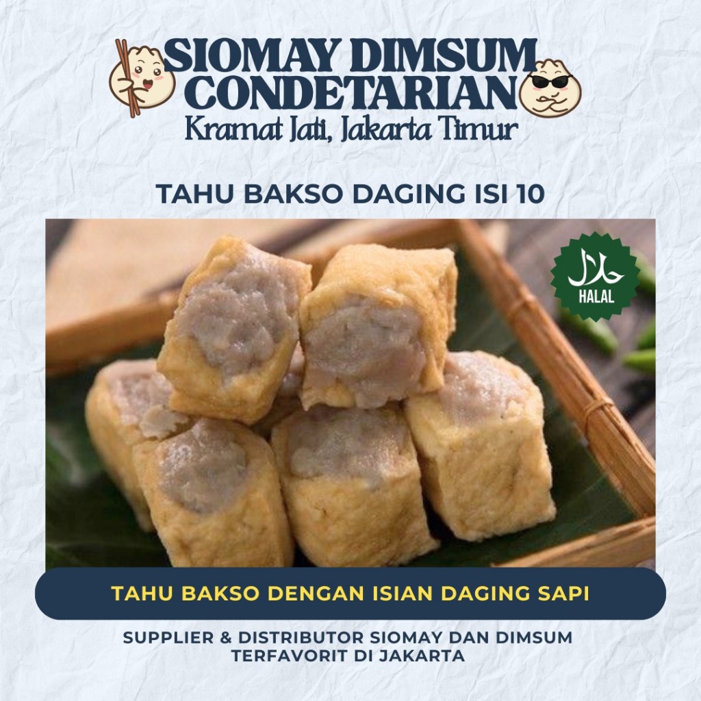 

TAHU BAKSO DAGING FROZEN ISI 10 PCS / PREMIUM / HOMEMADE