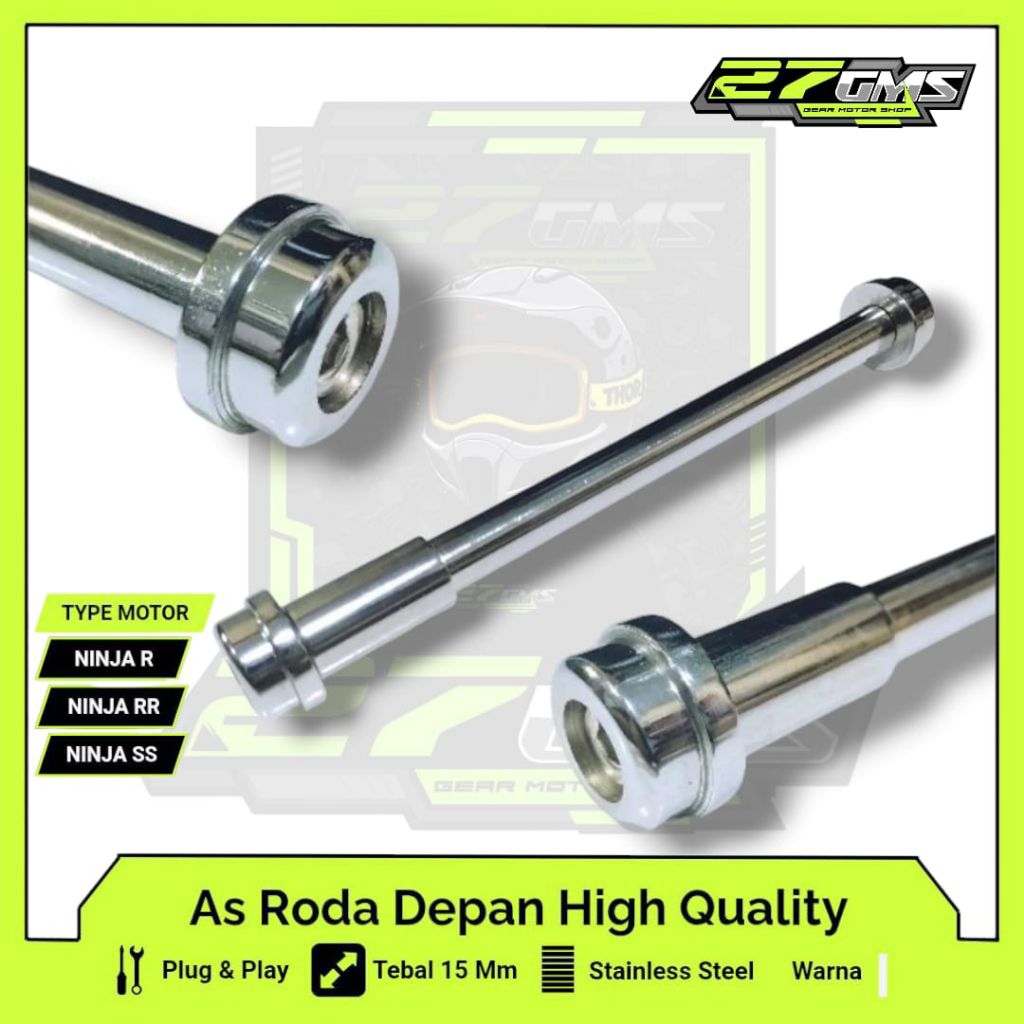 As Roda Depan Ninja R RR SS Stainless As 15mm High Quality