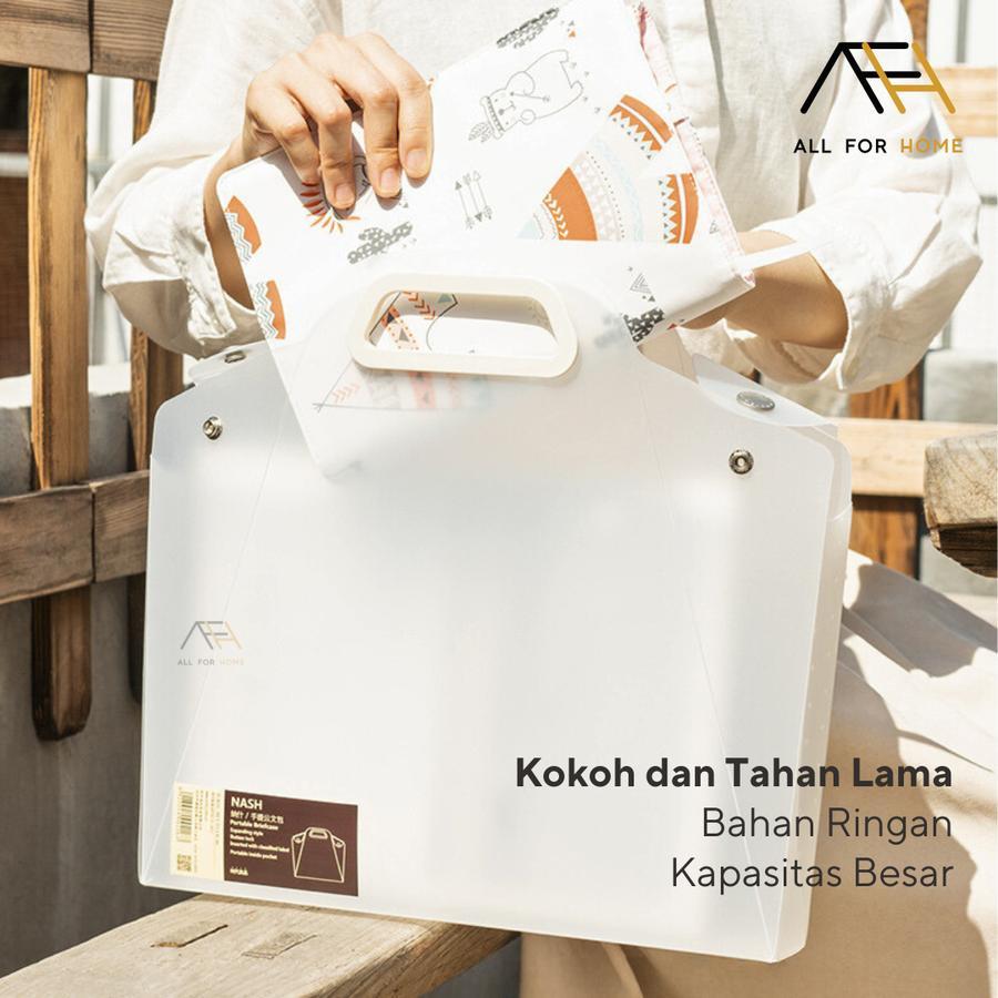 

Map Penyimpanan Kertas Dokumen Kantor Tas Kerja Transparan Afh Toshu Tas Serbaguna Polos Coklat Putih