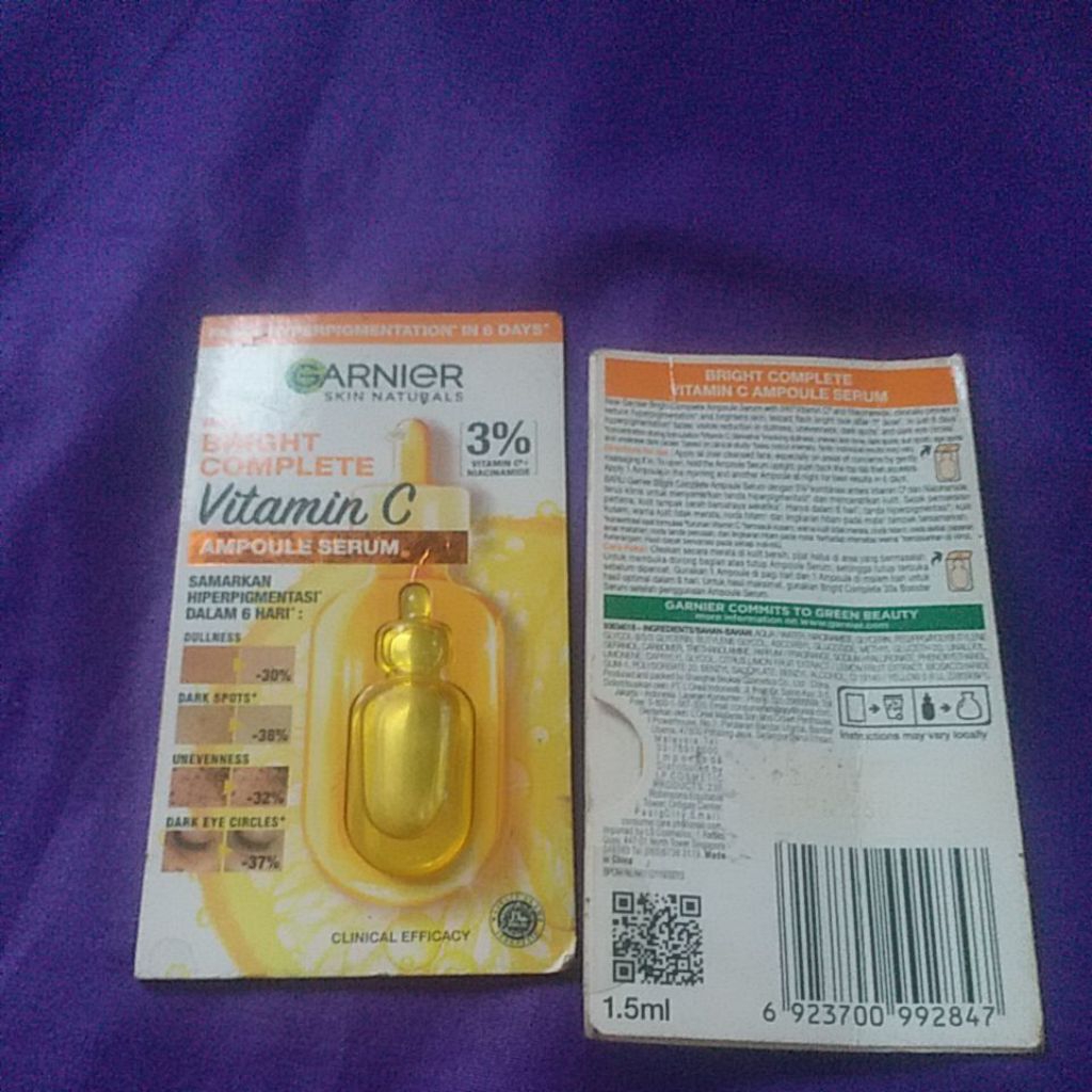 Bright complete ampoule serum vitamin C garnier 1,5ml