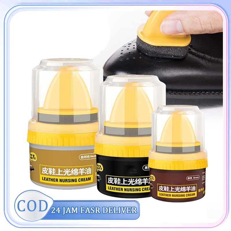 Semir Sepatu Kulit Semir Sepatu Kulit Coklat Muda Semir Sepatu Kulit Coklat Dengan Kuas