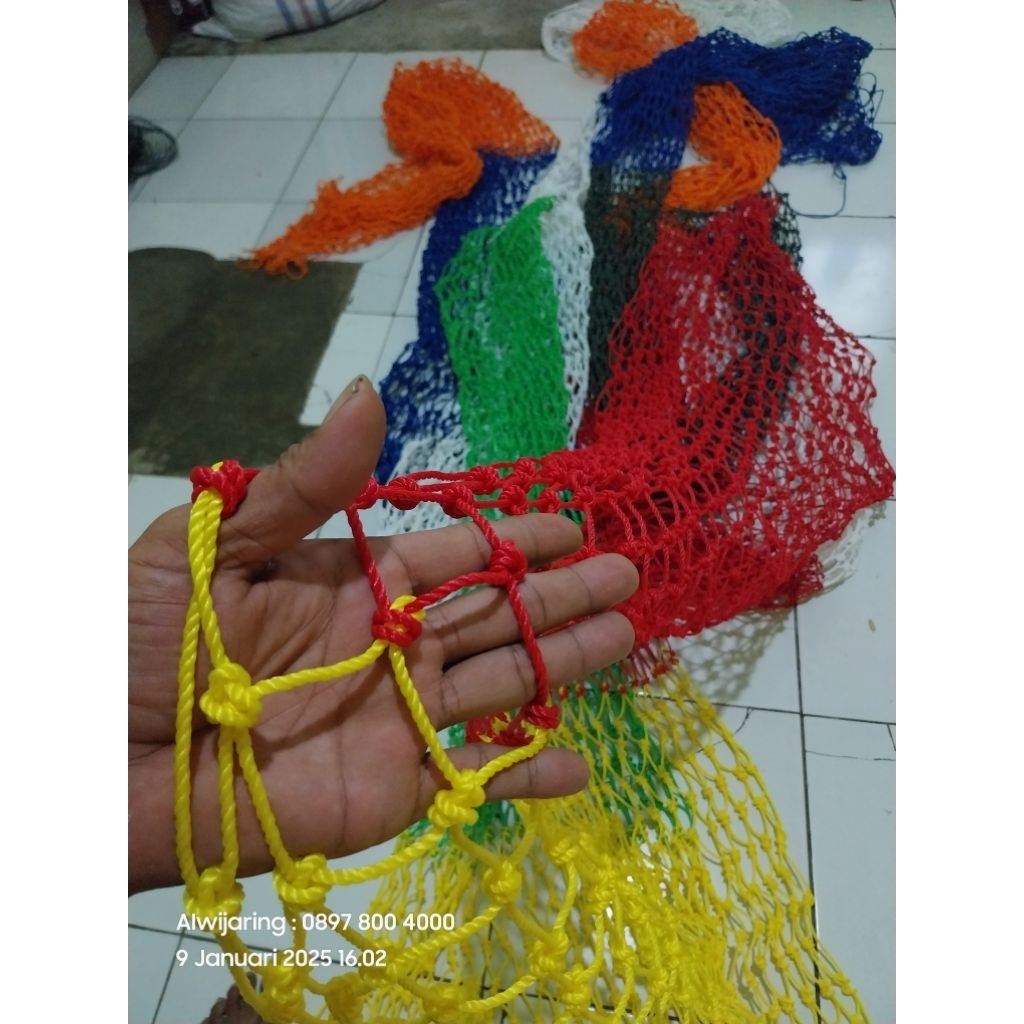 Jaring Mandi Bola Playground Conmbinasi warna warni 3mm 5cm