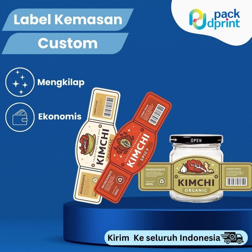 

Cetak label kemasan custom
