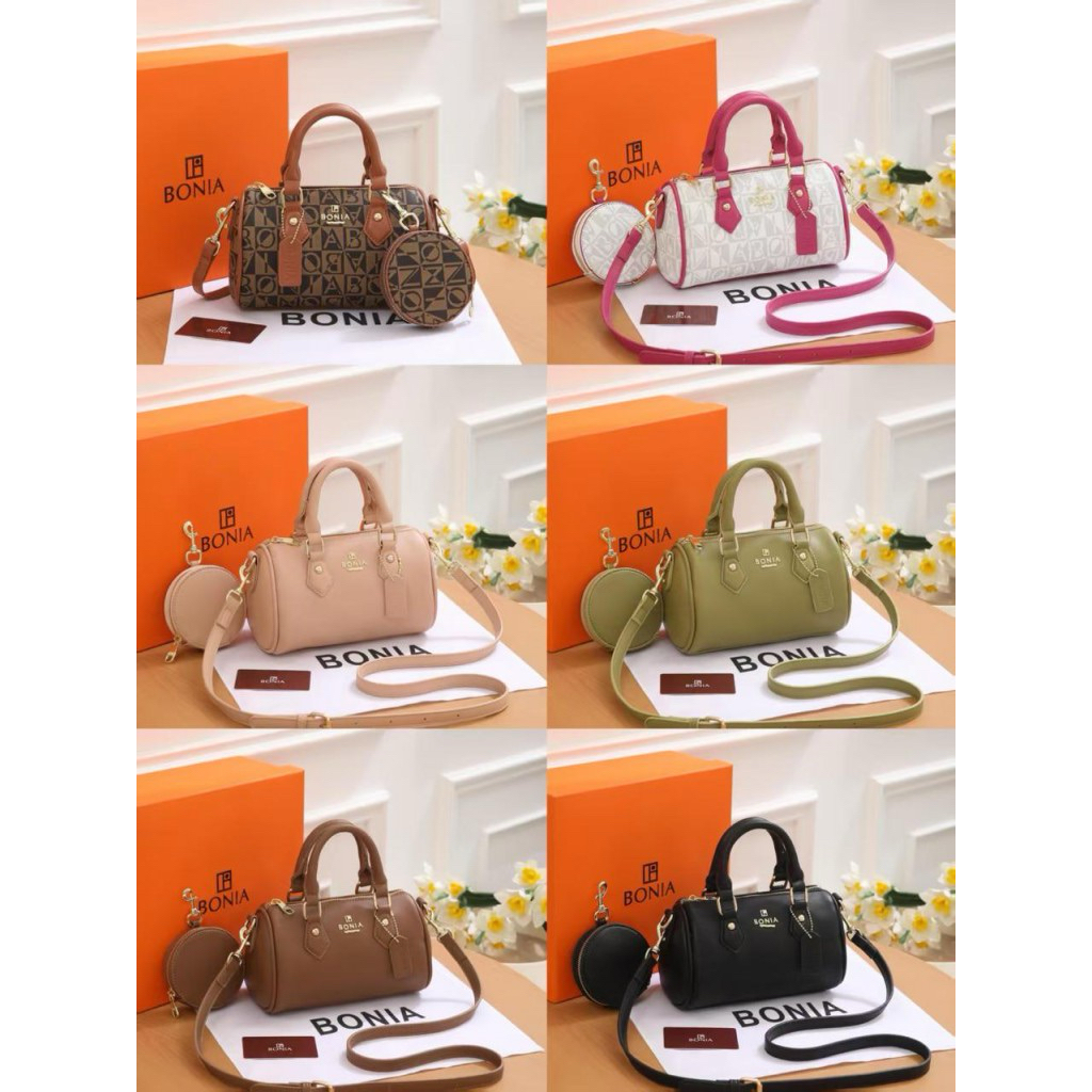 Tas speedy mini bn 8217 free box Tas top handle bag wanita free pouch koin mini Tas sling bag mini w