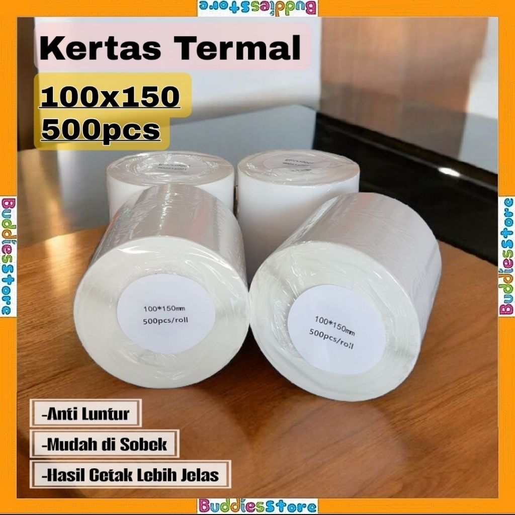 

[ PREMIUM ] Kertas Thermal 1 Roll 150x100 Termal 500 lbr