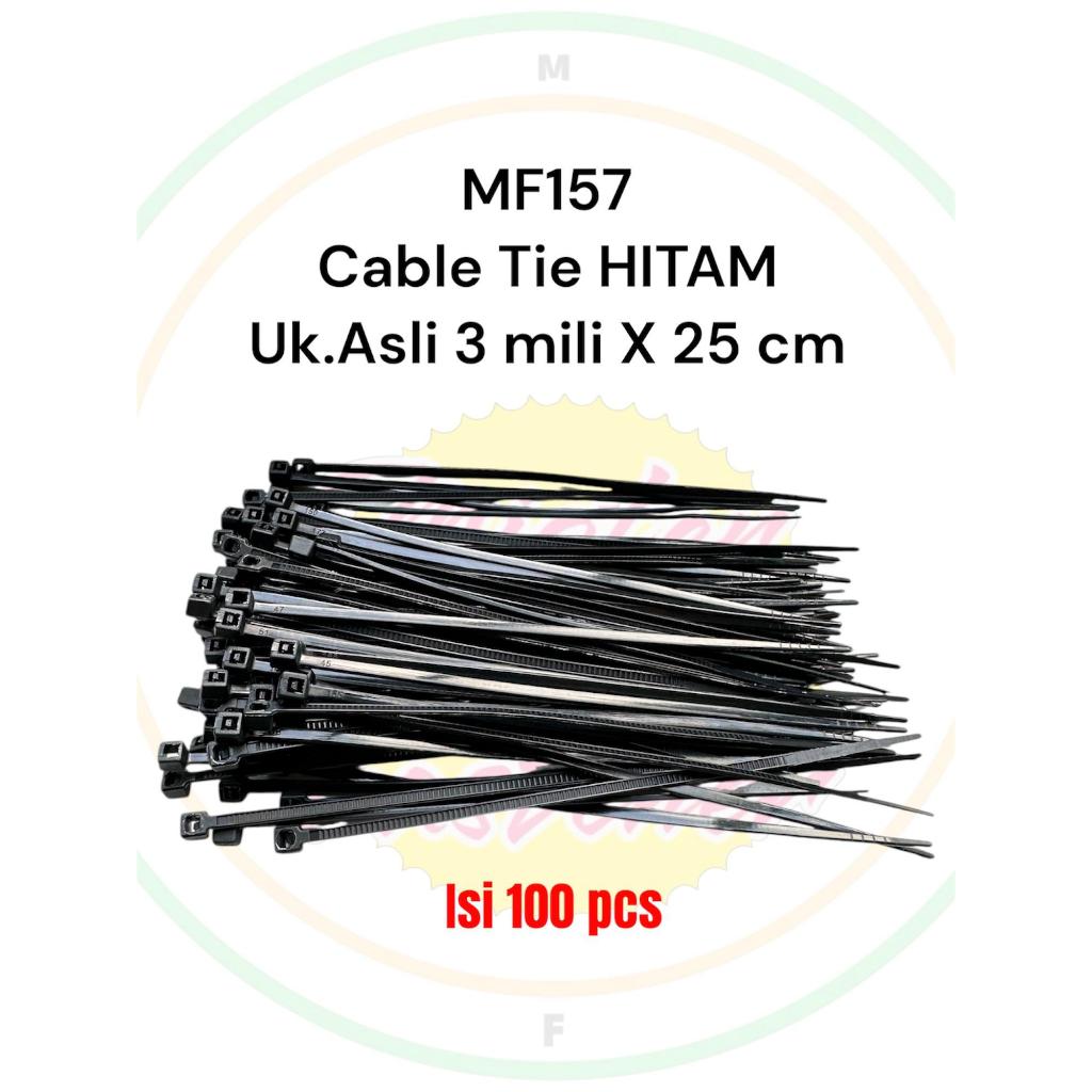

Cable Tie HITAM 25cm X 3mm 100pcs Kabel Ties Tish Tis 1pack Kode Pack 4.0x250 mm 25 cm Black