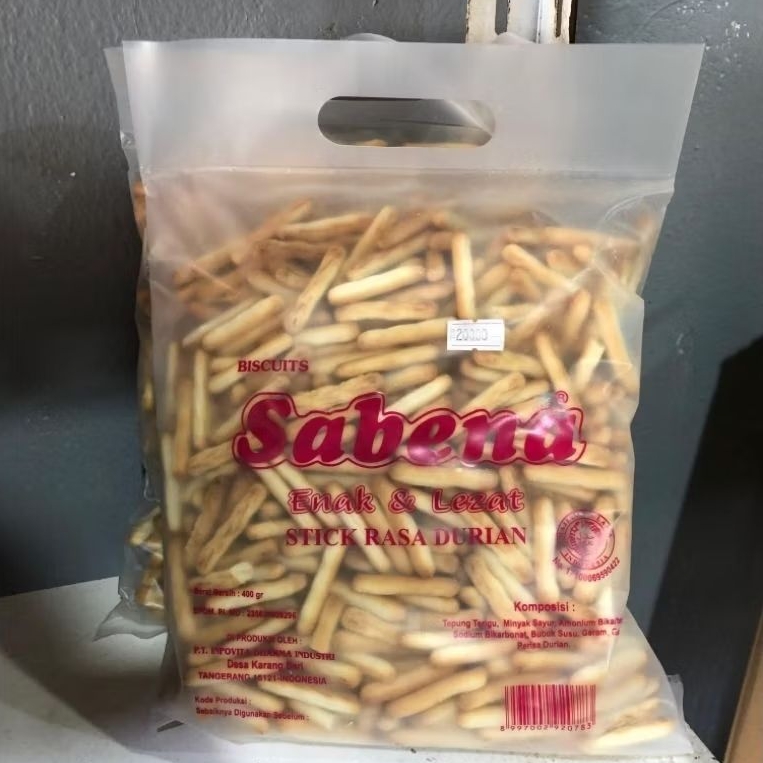 

STIK SABENA RASA DURIAN | Isi 400 Gr | Snack Viral Aceh
