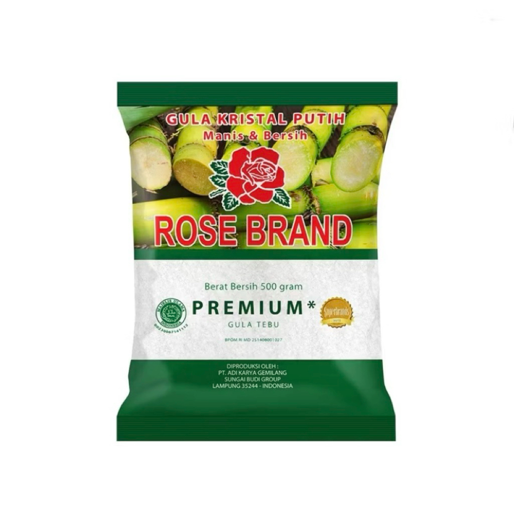 

Gula Pasir Premium ROSEBRAND Ukuran 1Kg hijau