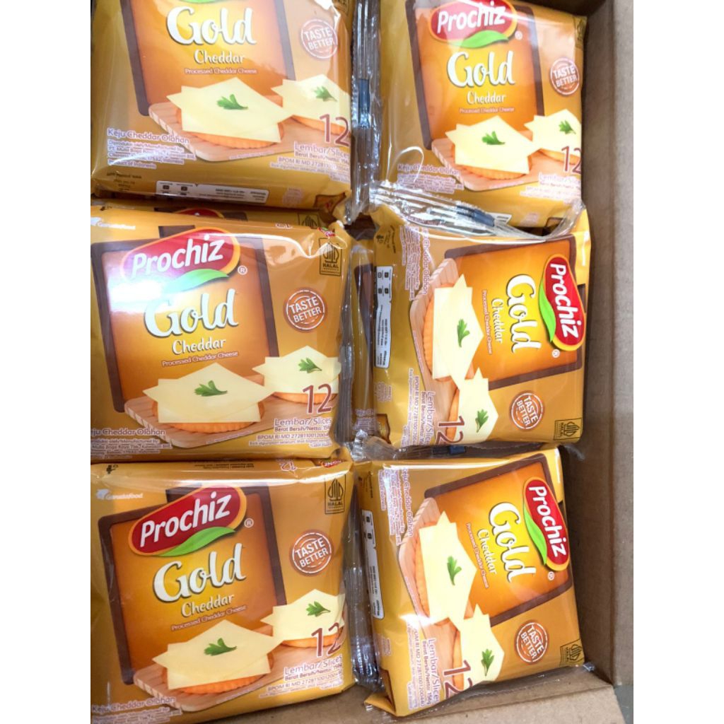 

keju slice prochiz gold cheddar isi 12
